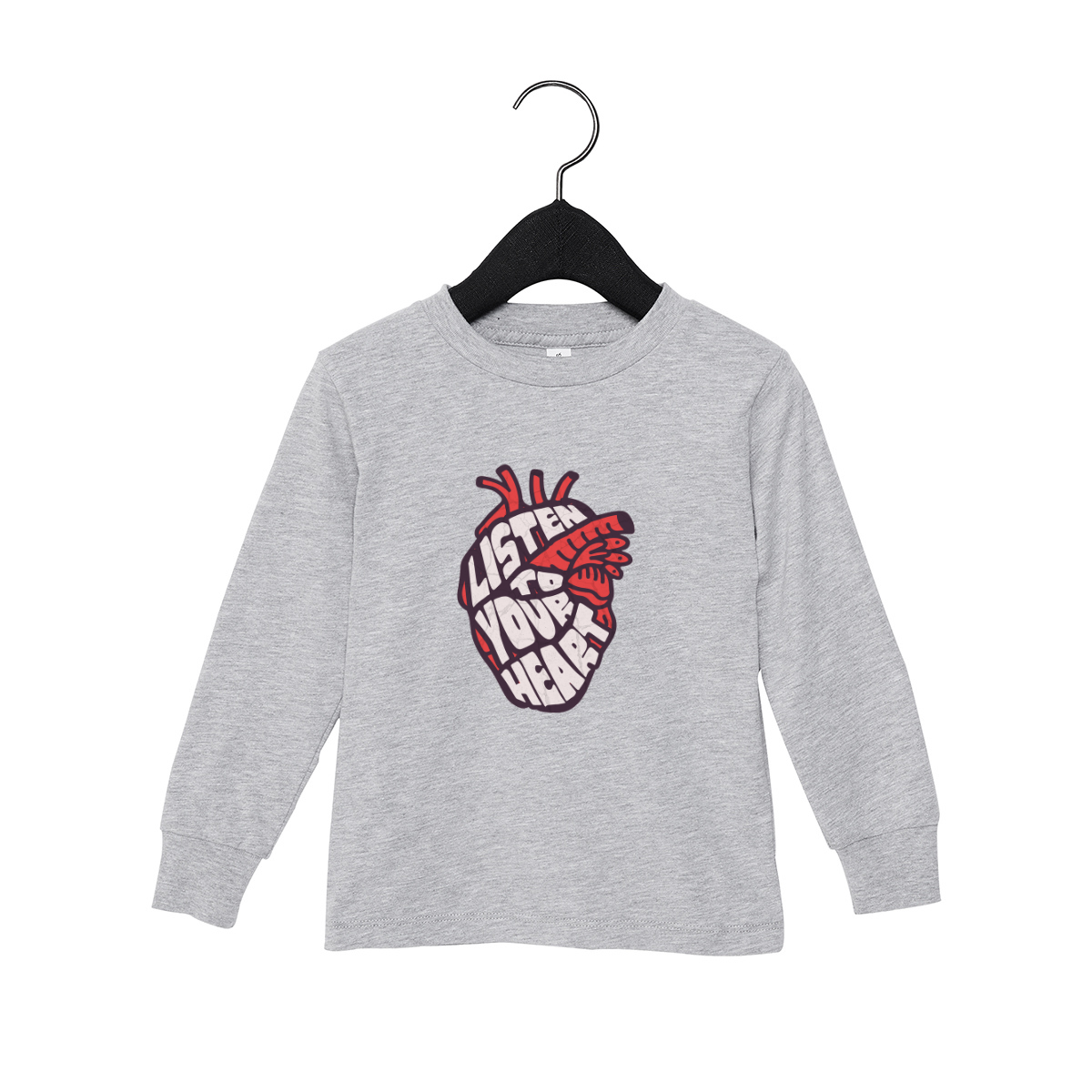 Listen To Your Heart Toddler Long Sleeve