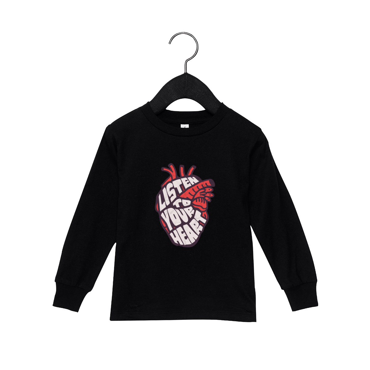 Listen To Your Heart Toddler Long Sleeve