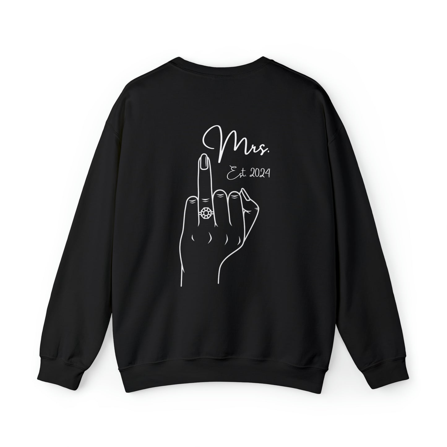 Mrs. Wedding Finger Est.2024 Adult Sweatshirt