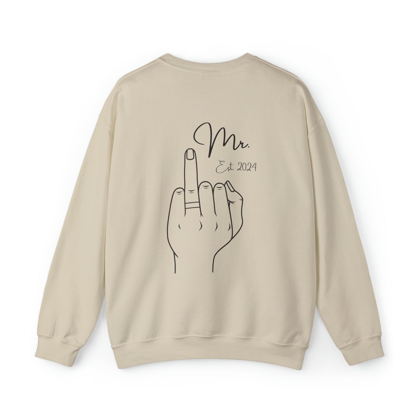 Mr. Wedding Finger Est. 2024 Adult Sweatshirt