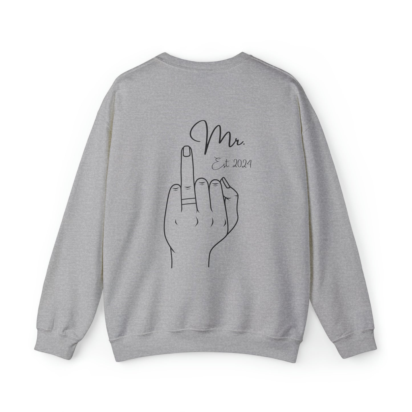 Mr. Wedding Finger Est. 2024 Adult Sweatshirt