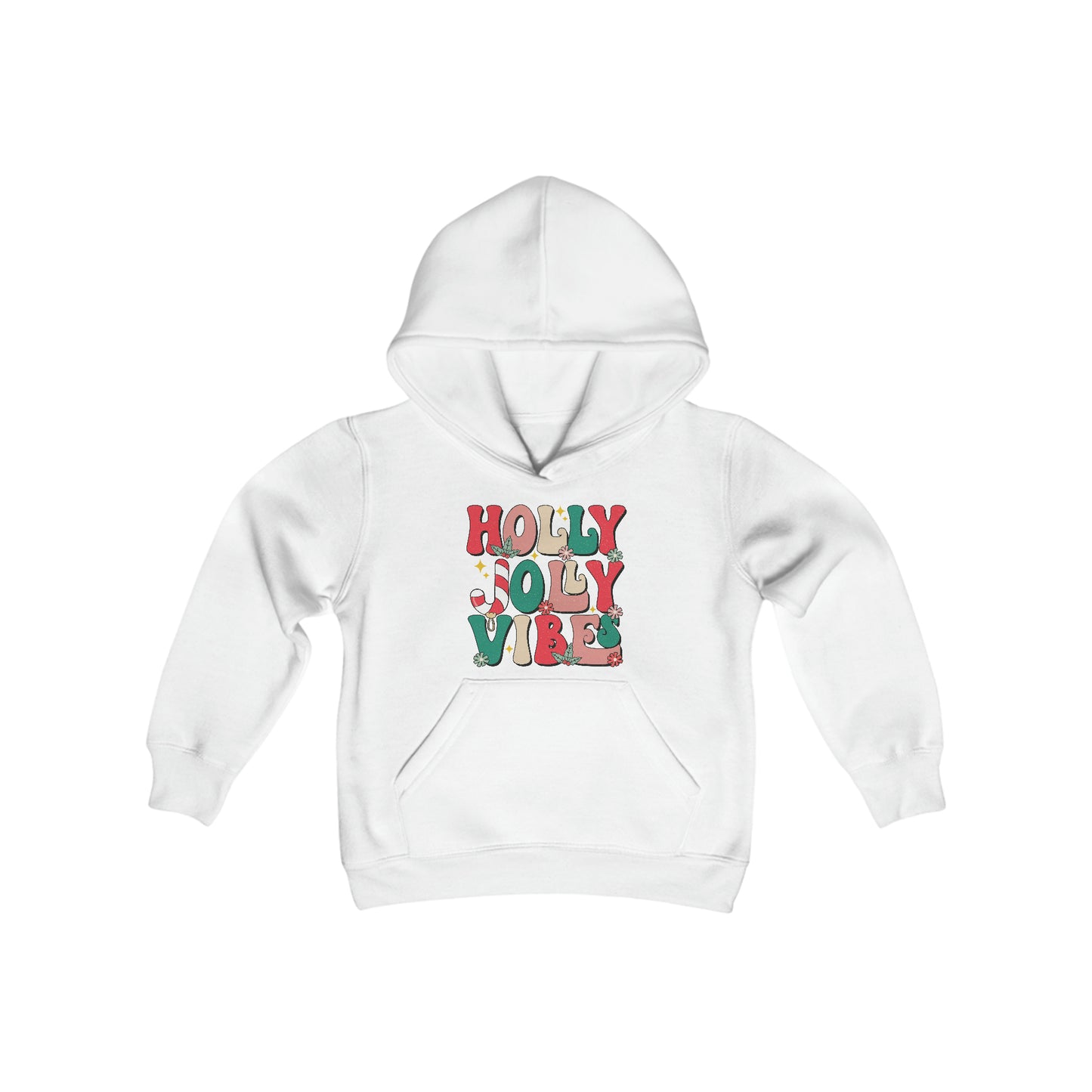 Holly Jolly Vibes Youth Hoodie