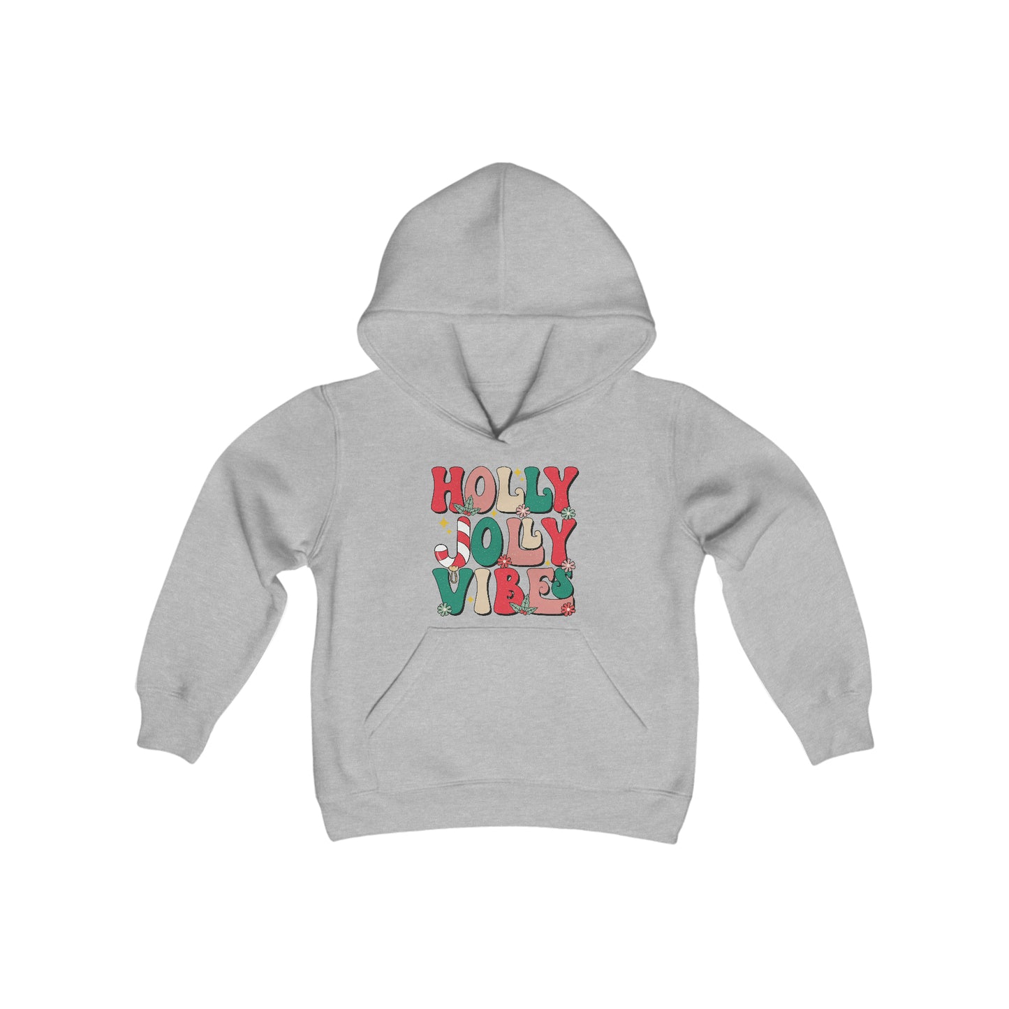 Holly Jolly Vibes Youth Hoodie