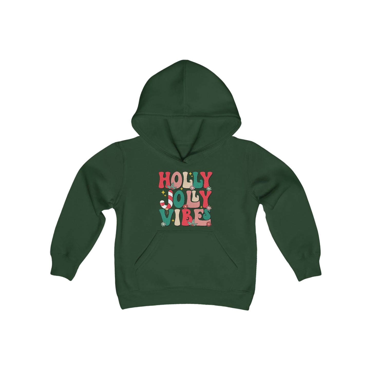 Holly Jolly Vibes Youth Hoodie