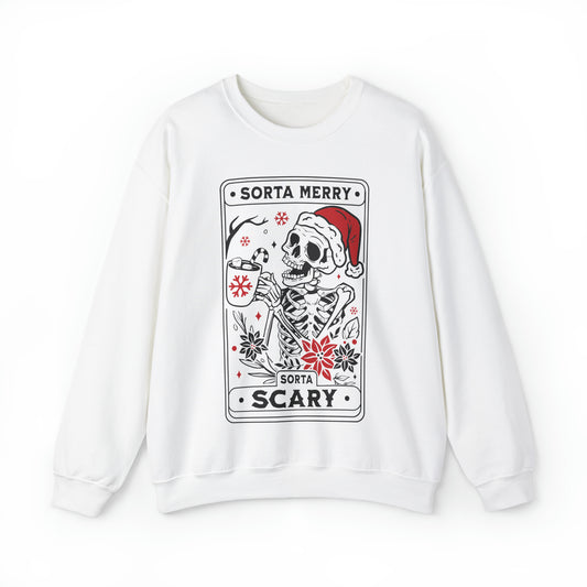 Sorta Merry Sorta Scary Tarot Card Adult Sweatshirt