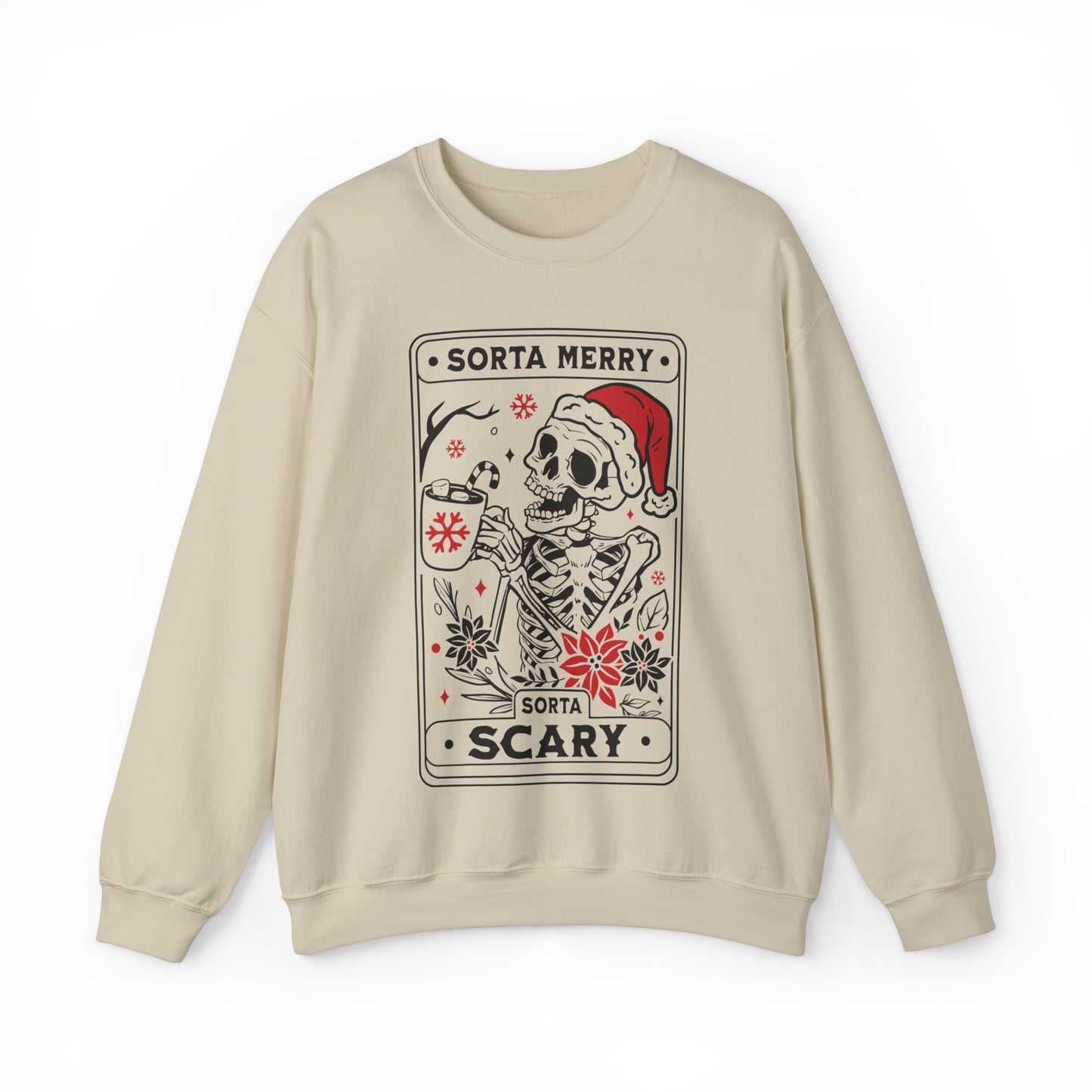 Sorta Merry Sorta Scary Tarot Card Adult Sweatshirt