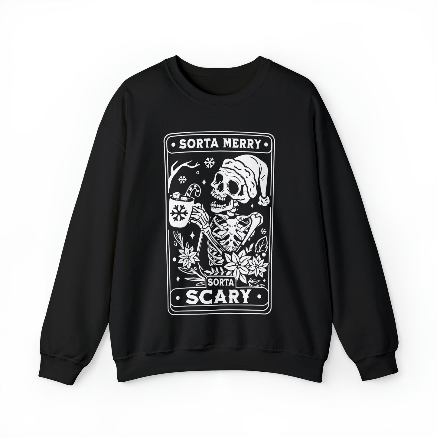 Sorta Merry Sorta Scary Tarot Card Adult Sweatshirt