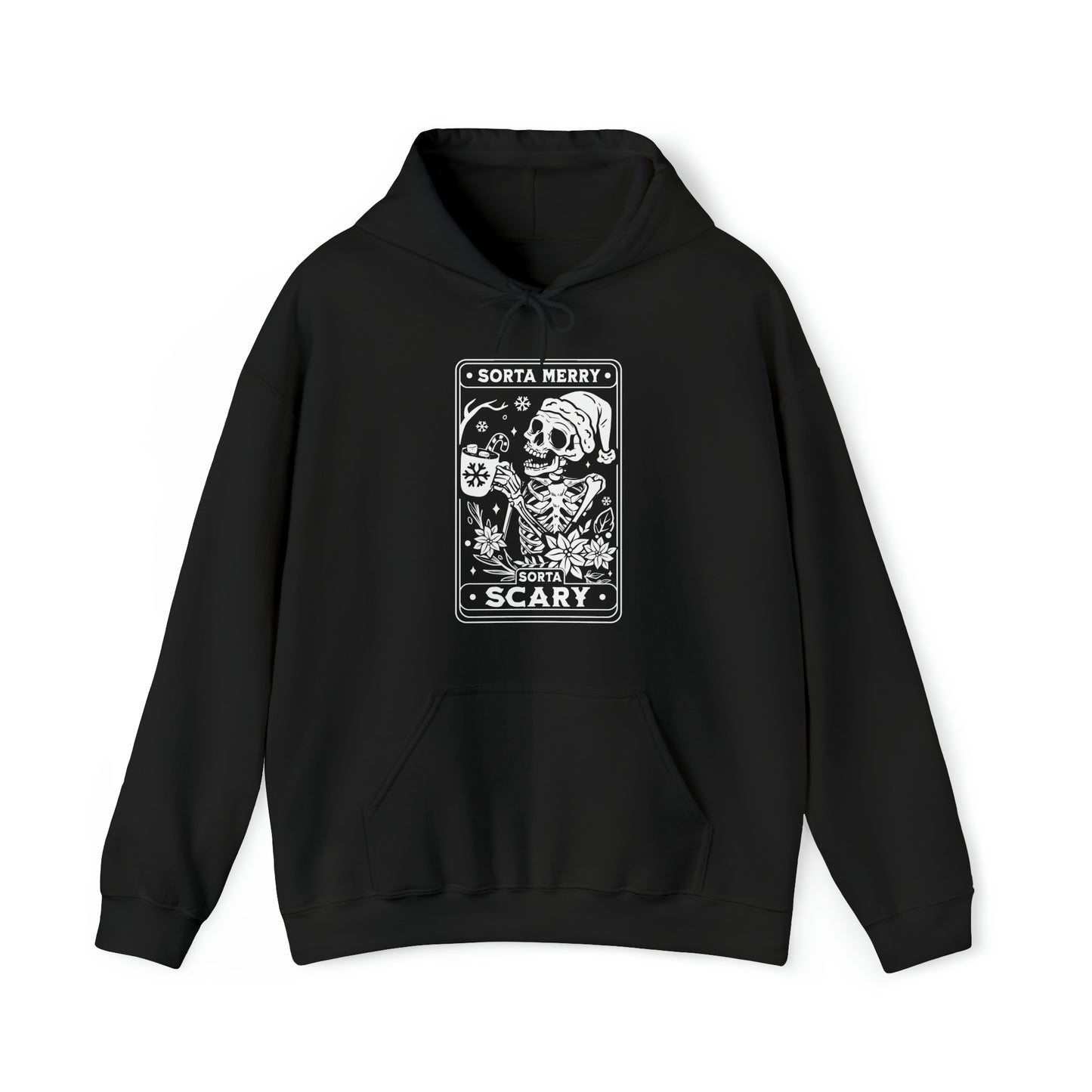 Sorta Merry Sorta Scary Tarot Card Adult Hoodie