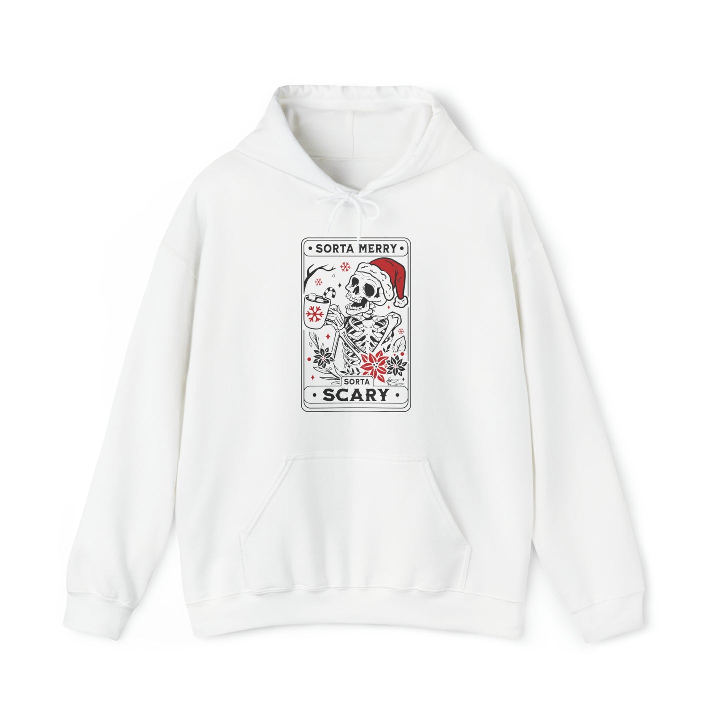 Sorta Merry Sorta Scary Tarot Card Adult Hoodie