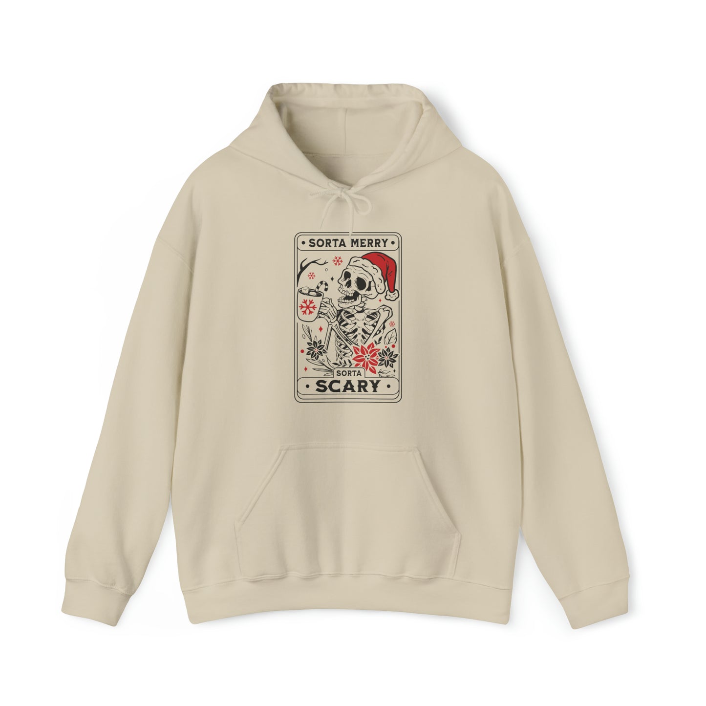 Sorta Merry Sorta Scary Tarot Card Adult Hoodie