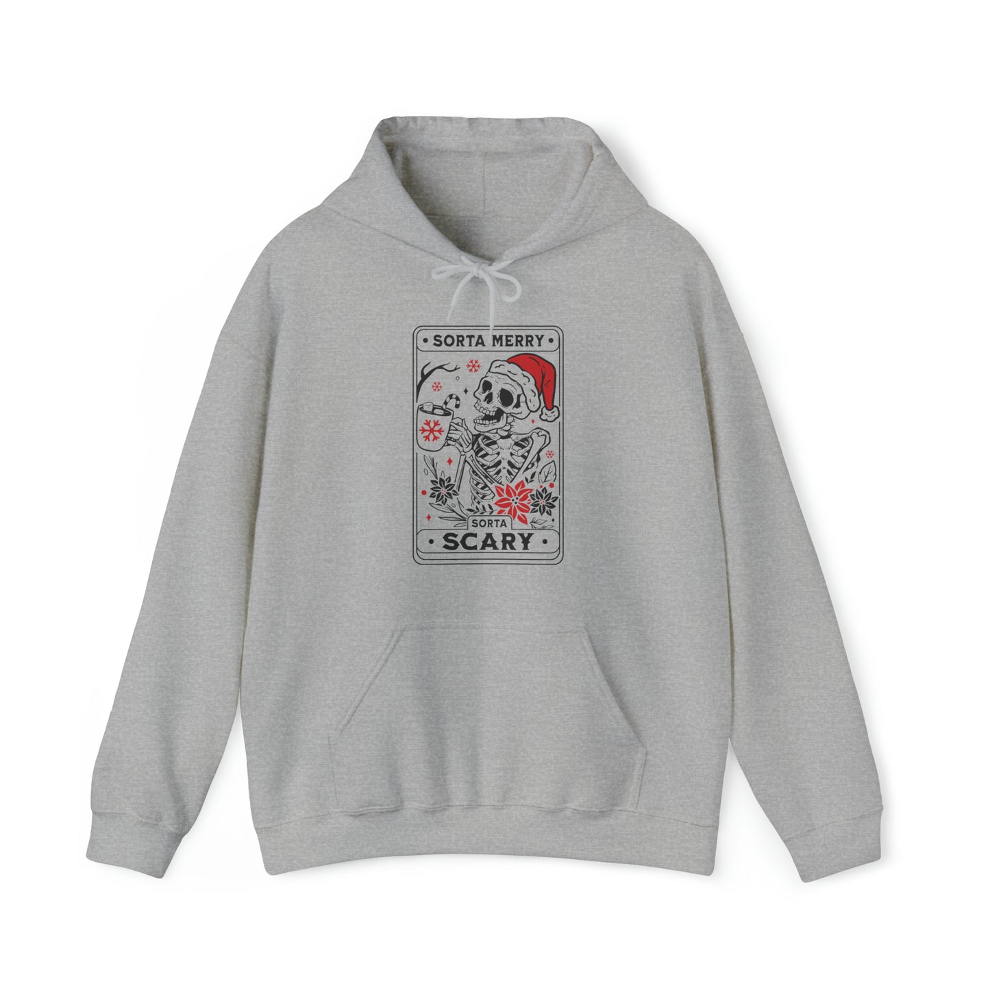 Sorta Merry Sorta Scary Tarot Card Adult Hoodie