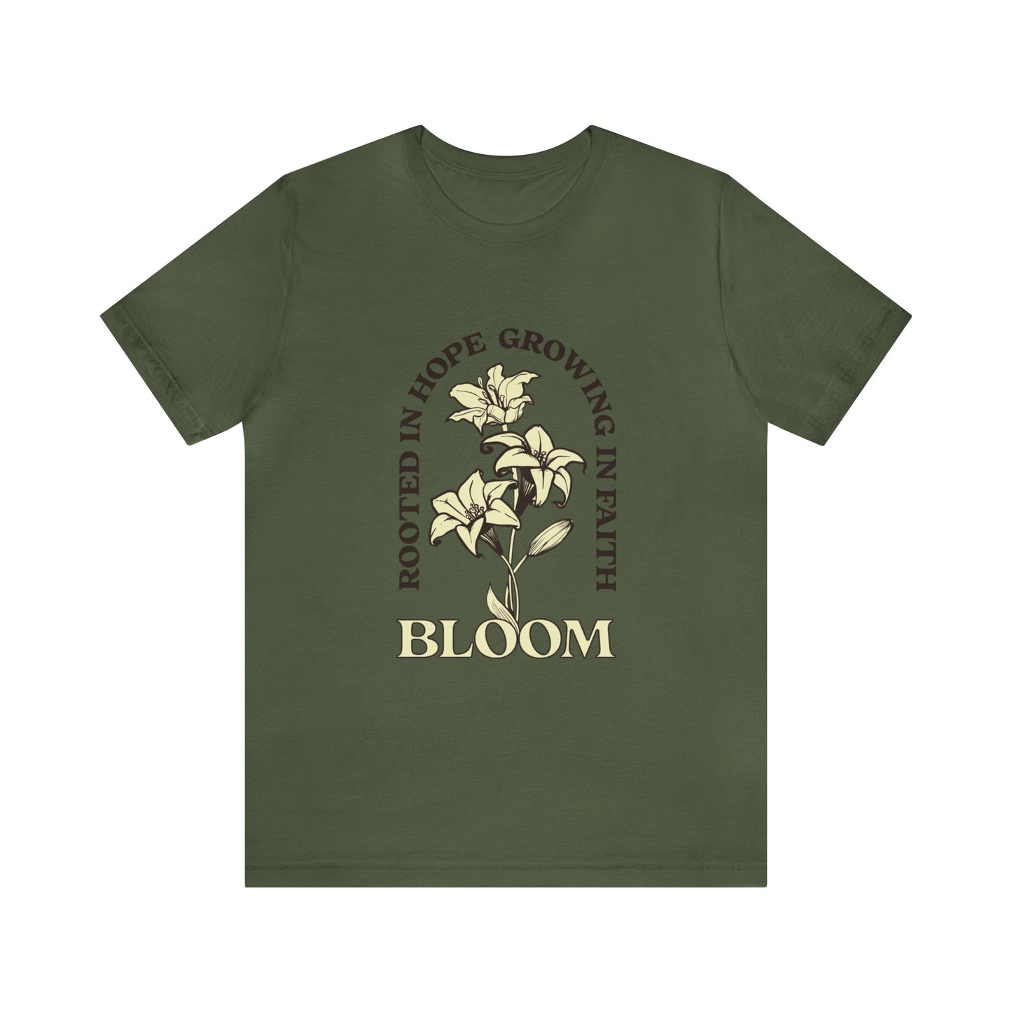 Rooted In Hope Growing In Faith Bloom Adult T-Shirt