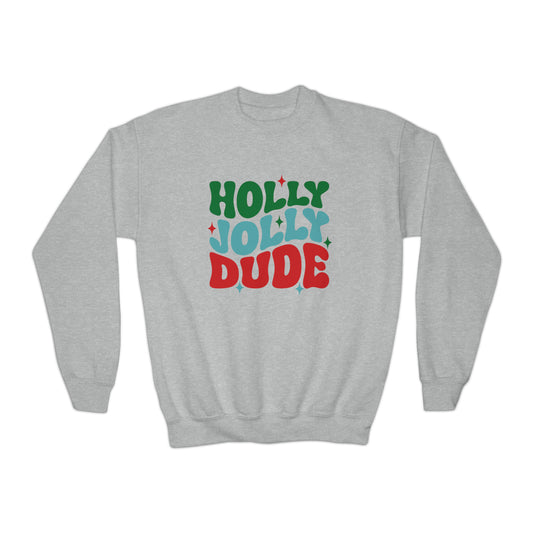 Holly Jolly Dude Youth Sweatshirt