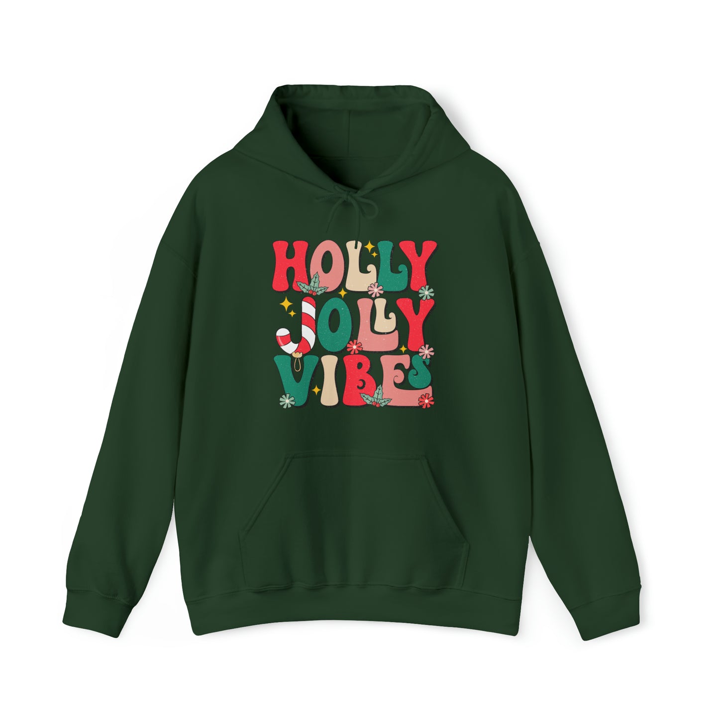 Holly Jolly Vibes Adult Hoodie