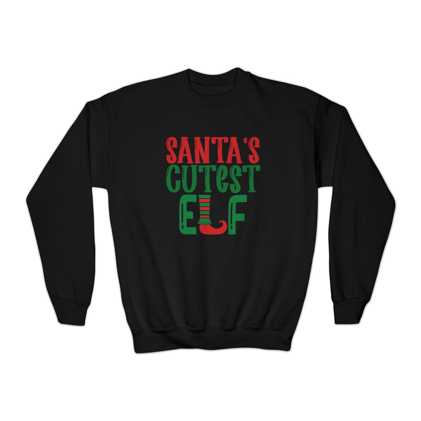 Santa's Cutest Elf Youth Sweatshirt