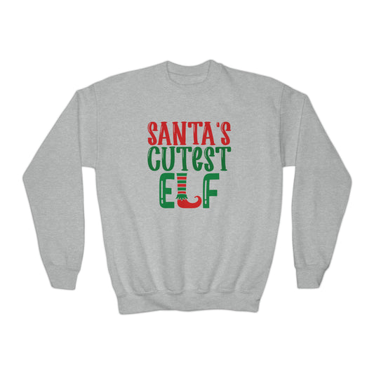 Santa's Cutest Elf Youth Sweatshirt