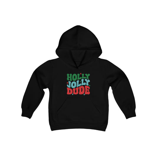 Holly Jolly Dude Youth Hoodie