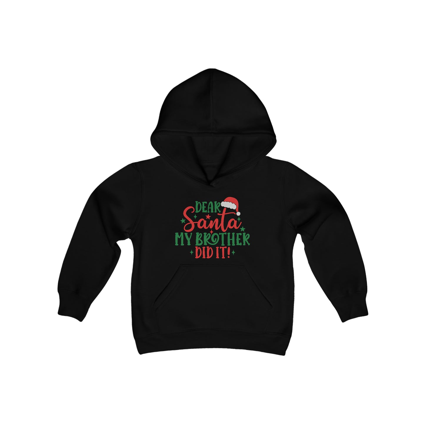 Dear Santa My Brother Did It Youth Hoodie