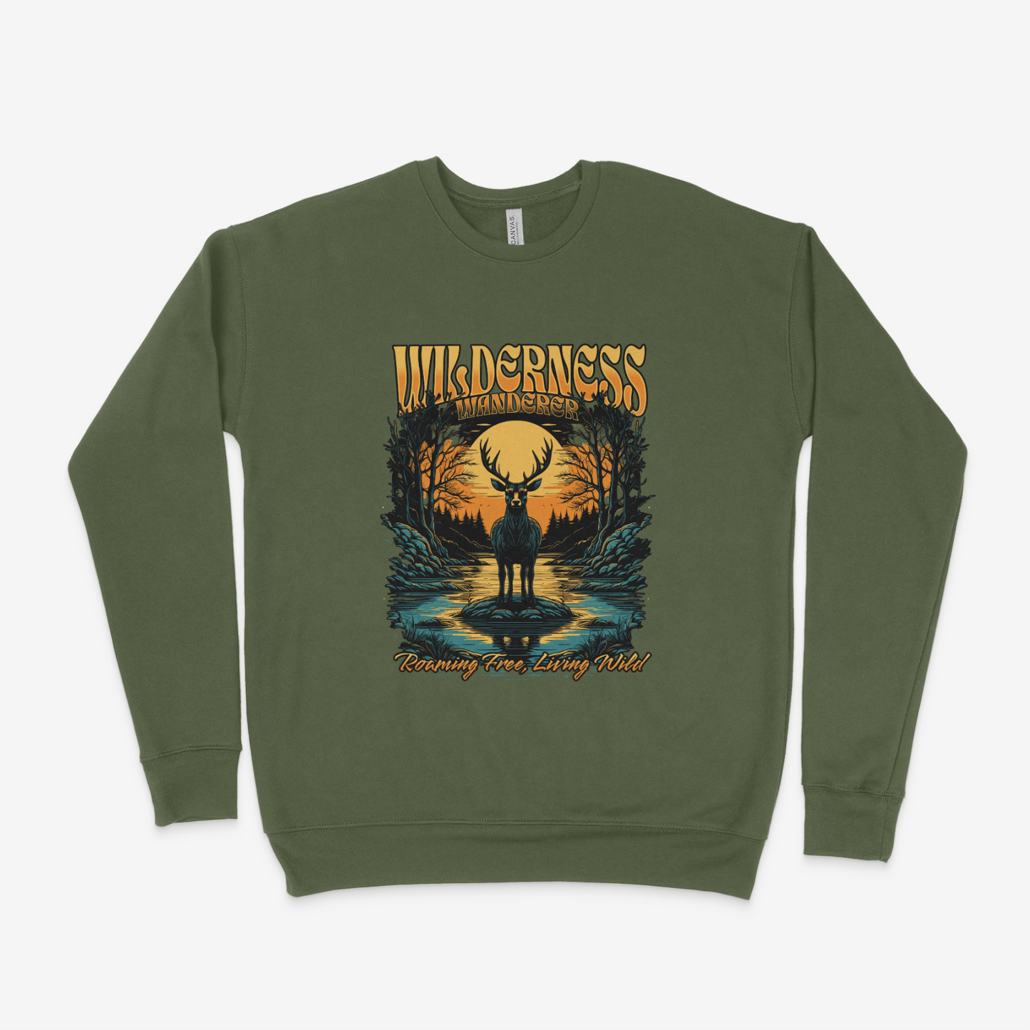 Wilderness Wanderer Roaming Free, Living Wild Adult Sweatshirt