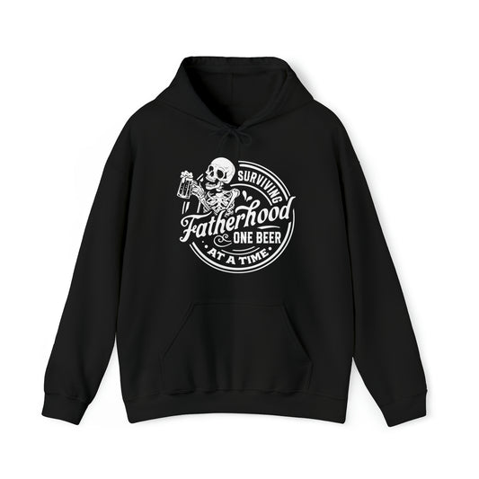 Surviving Fatherhood One Beer At A Time Adult Hoodie