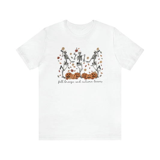 Fall Breeze and Autumn Leaves Adult T-Shirt